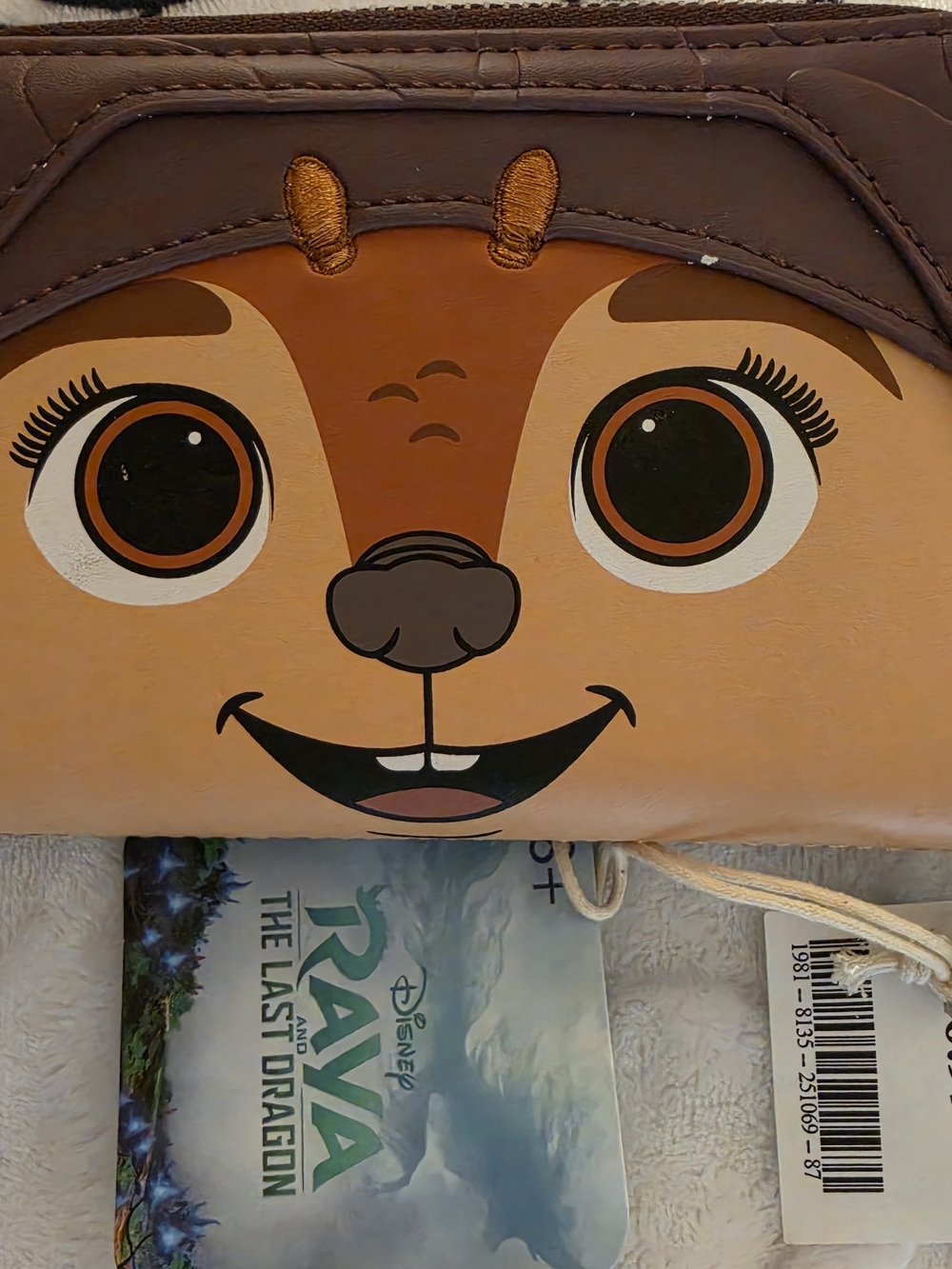 Loungefly Brown & Tan Raya and the Last Dragon Character Wristlet Wallet